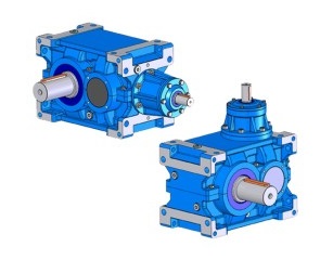 Bevel type Cast iron or Steel Gearboxes: RXO, RXV series